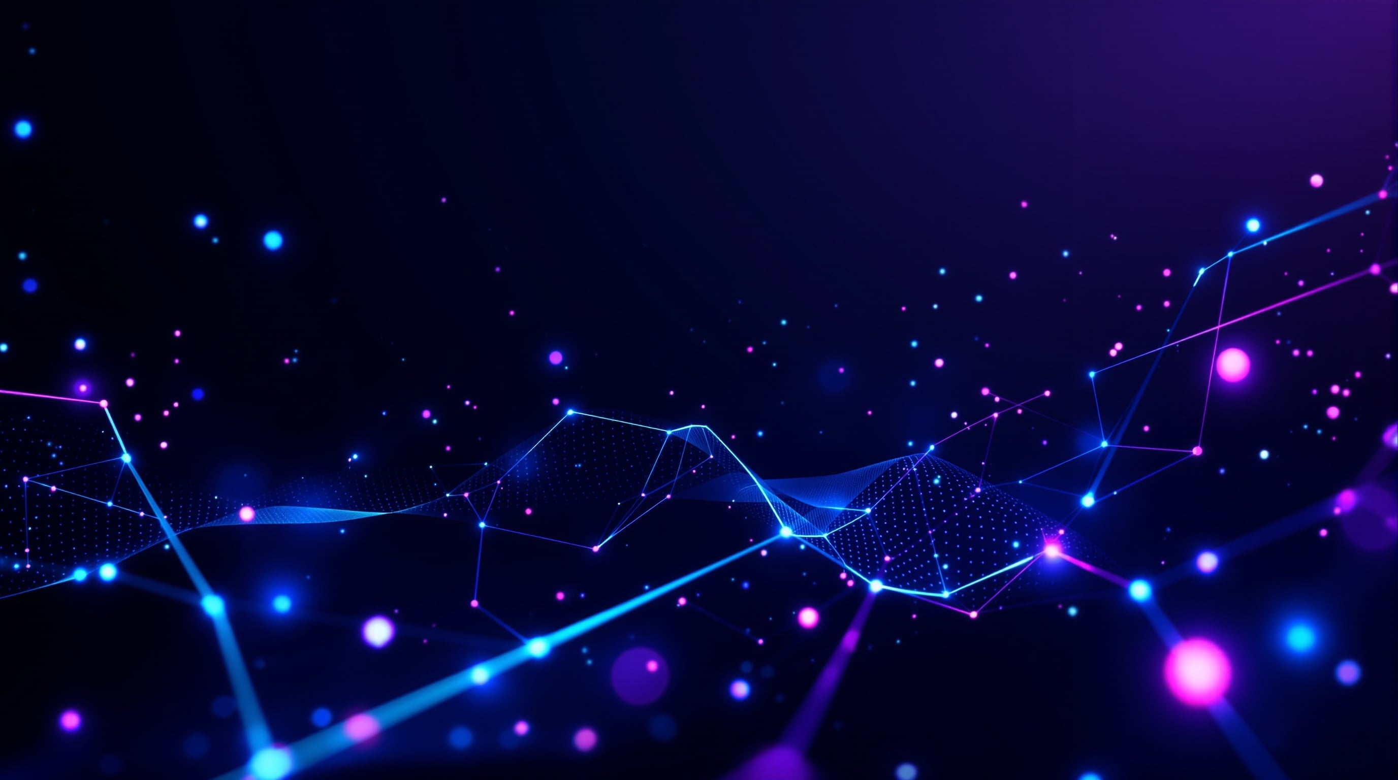 Fondo abstracto fintech con malla geométrica